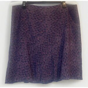 Boden Women's Navy Floral Spray Skater Flared Lined Mini Skirt Size 14R NEW